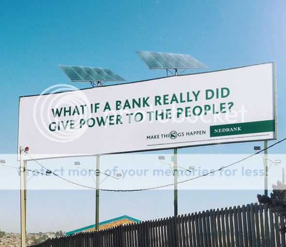 Solar-powered billboard detail