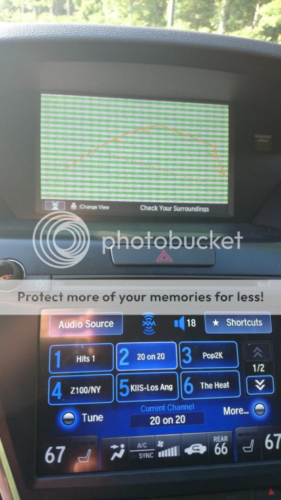 Backup camera turns off immediately after shifting from R Acura MDX