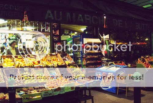 Au Marché de la Butte Obsthändler aus dem Film Amelie