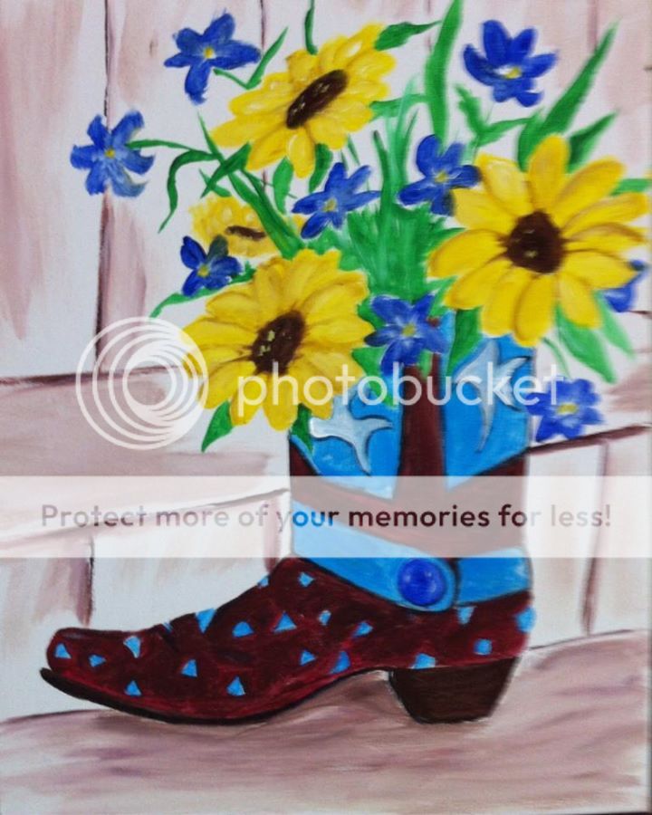 Flowers in Boots